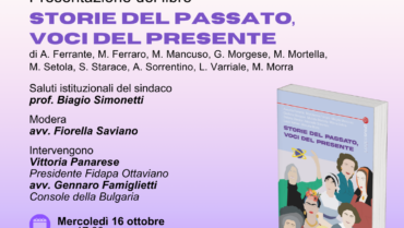 STORIE DEL PASSATO, VOCI DEL PRESENTE – PRESENTATO DALLA FIDAPA DI OTTAVIANO